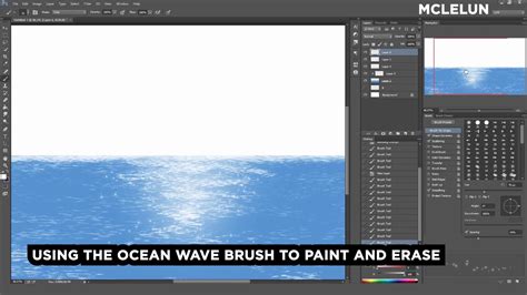 Backshot Creating Ocean Waves .